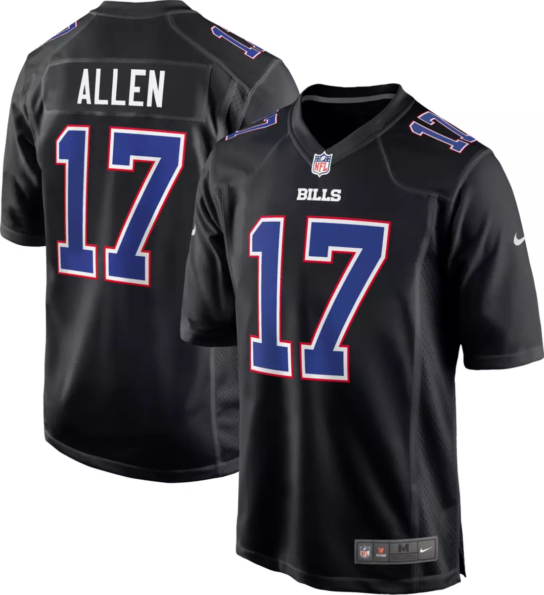 Men's Buffalo Bills ACTIVE PLAYER Custom Black Stitched Game Jersey